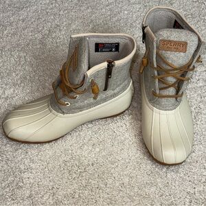 Sperry Saltwater Wool Embossed Duck Boots - Size 8
